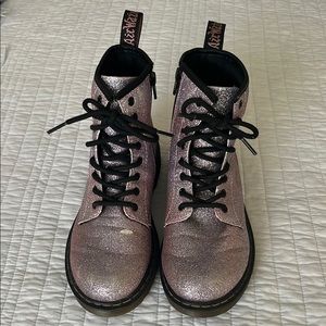 Dr. Martens Pink Glitter Girls Boots